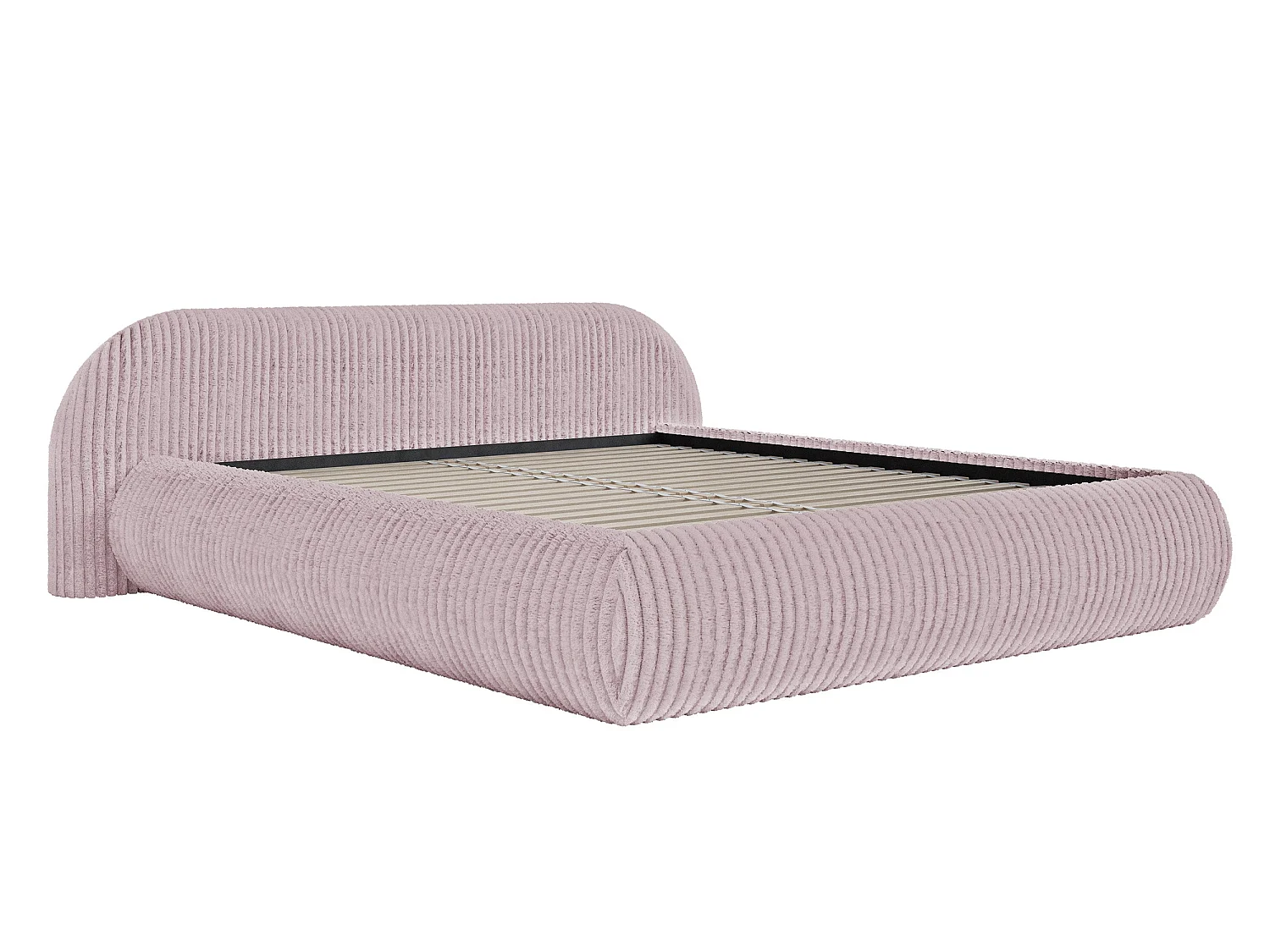 Gestoffeerd bed, corduroy roze, 200x200 cm – Shels