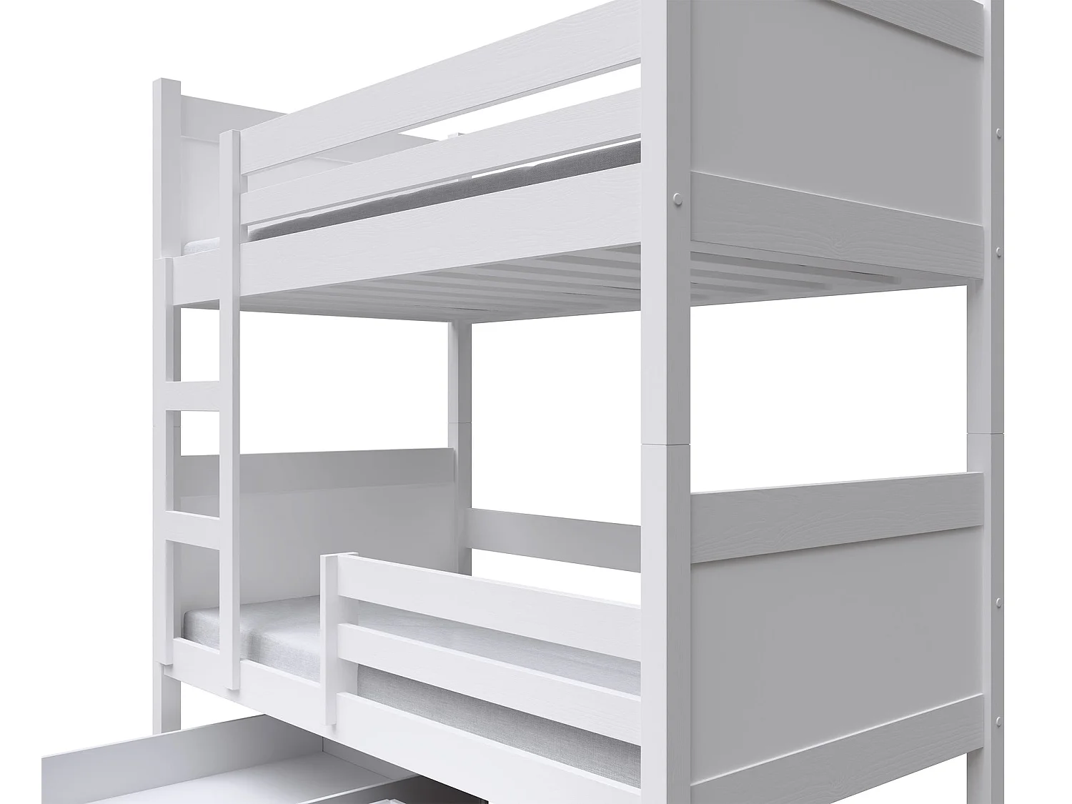 Etagenbett, weiß, 80x180 cm - Frello