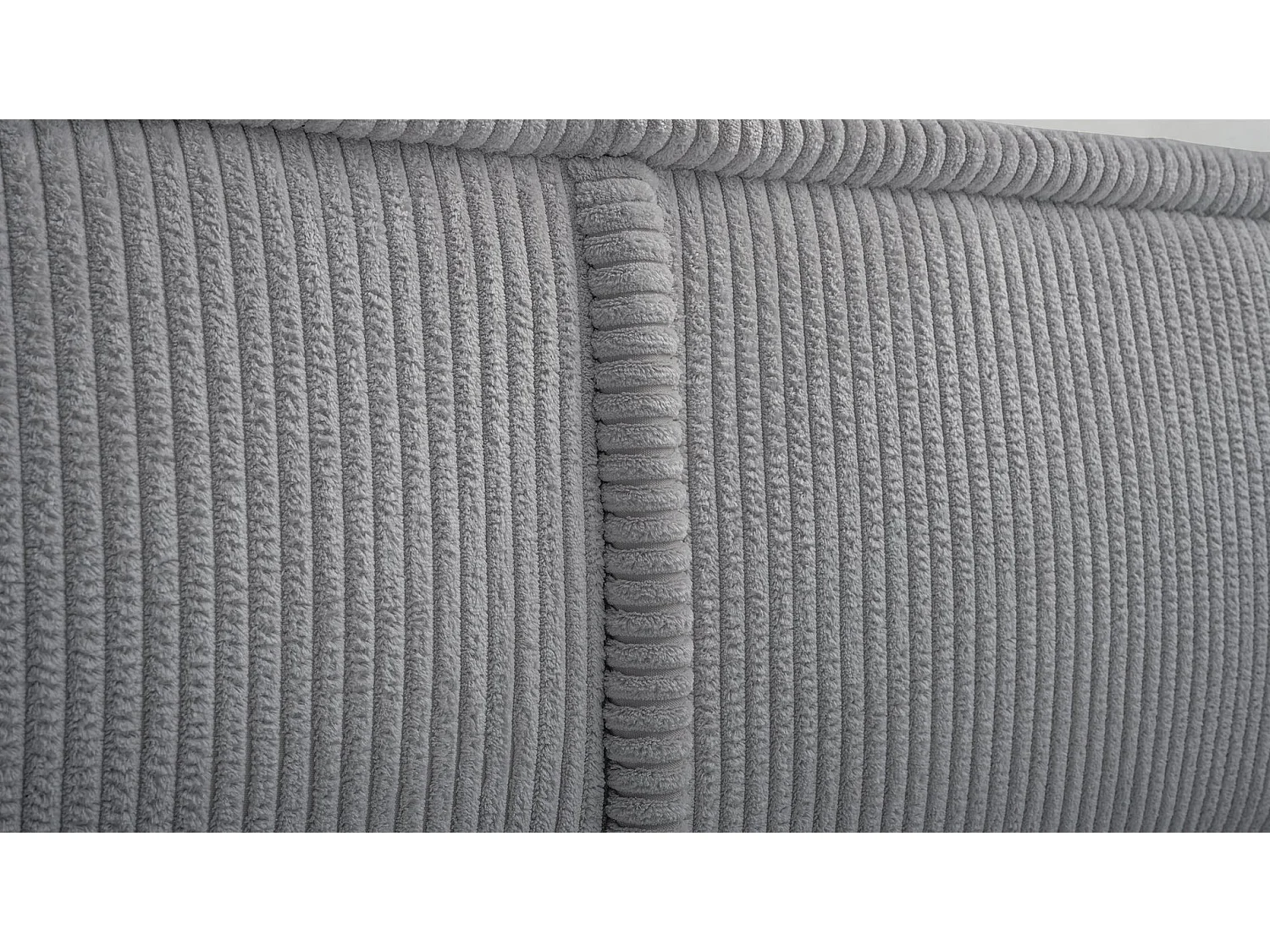 Gestoffeerd bed Cordo met opbergruimte, beige ribstof, 140x200cm