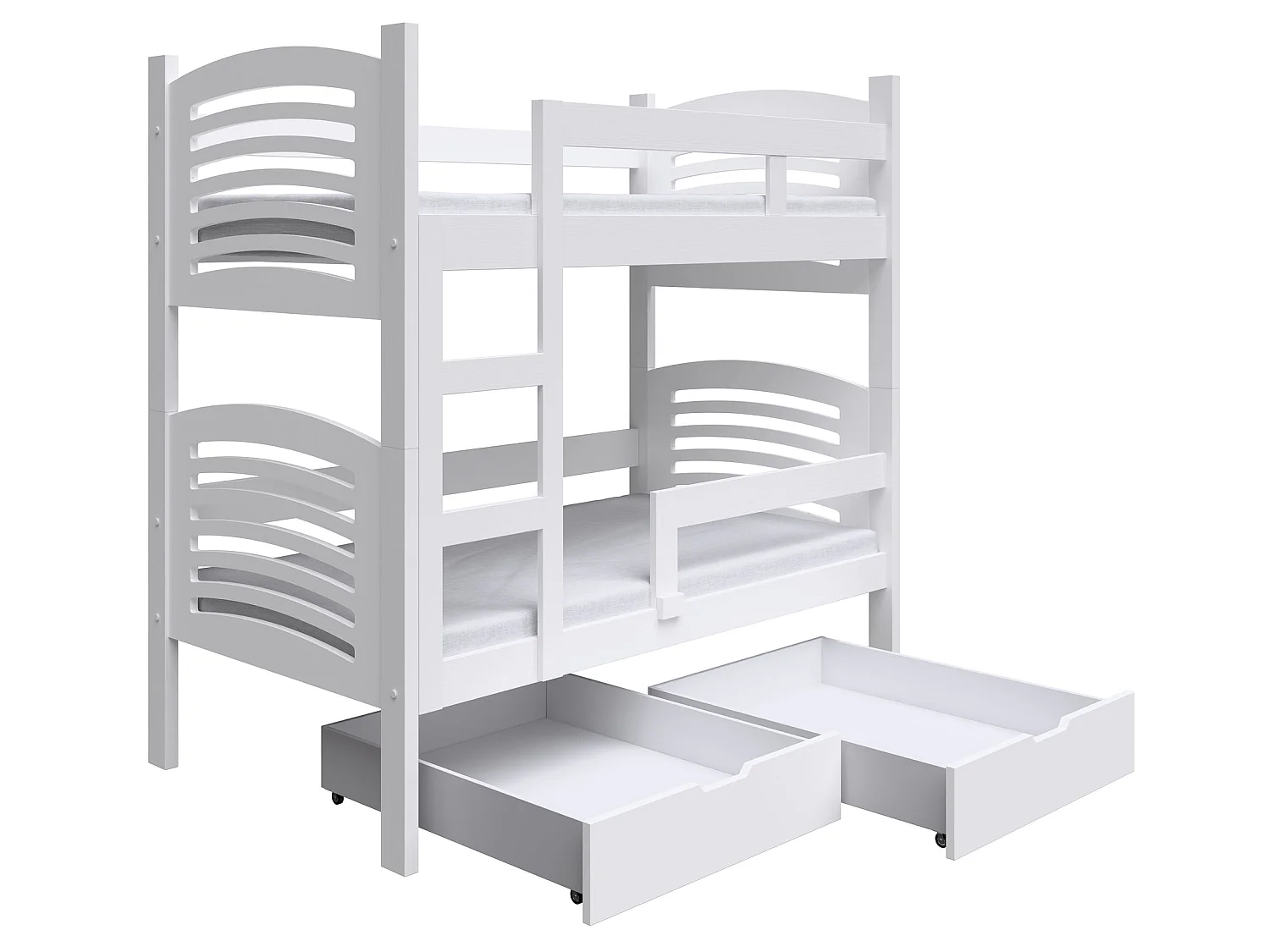 Etagenbett, weiß, 75x180 cm - Cami