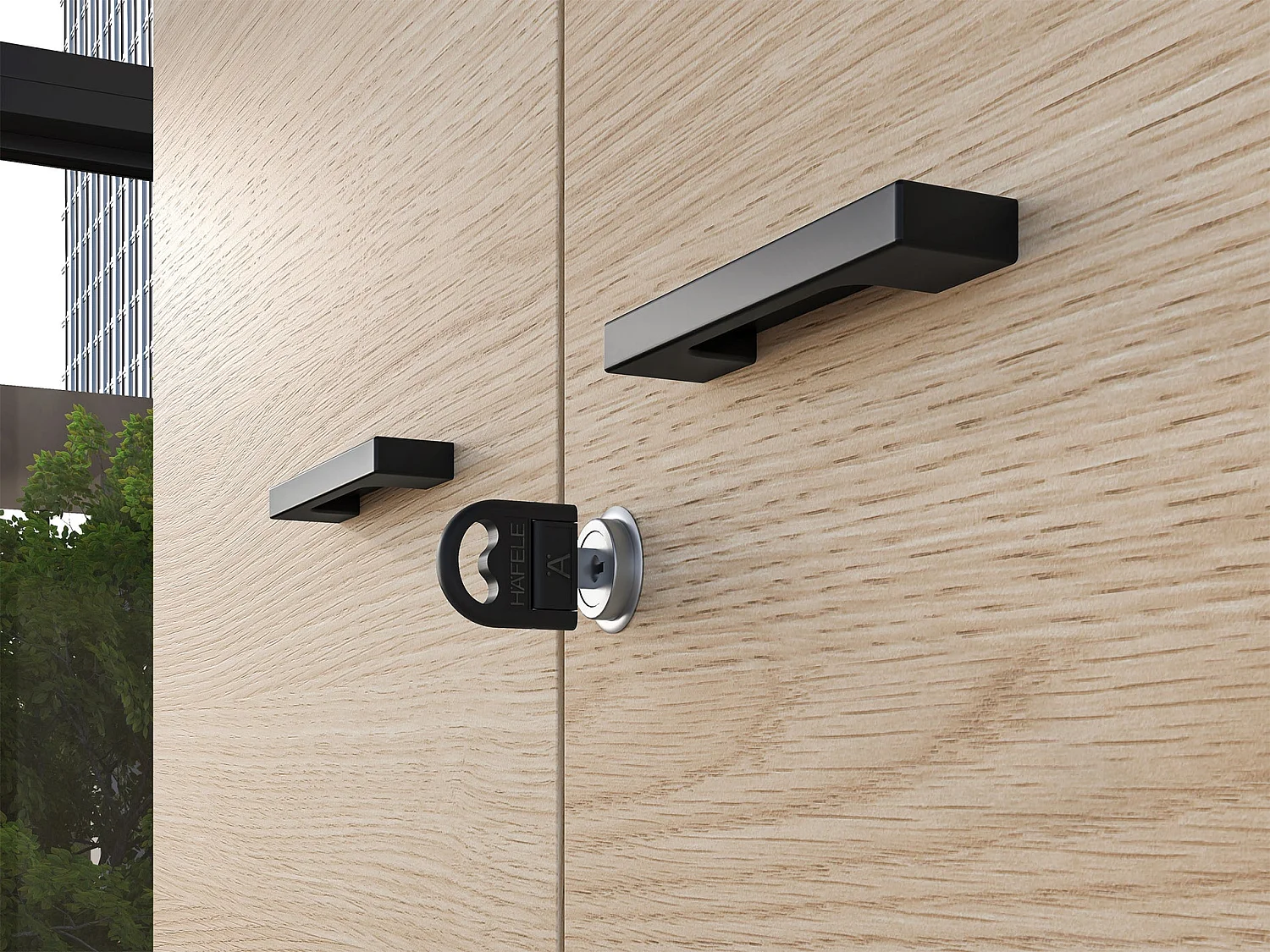 Kleiderschrank 2-türig, Eichenholzoptik, 79 cm - Odelis