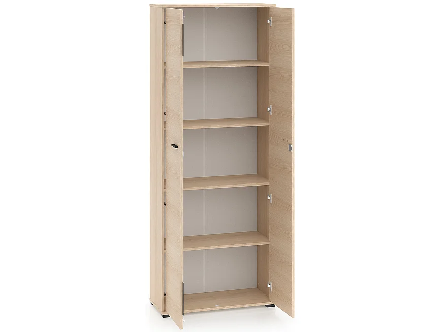 Kleiderschrank 2-türig, Eichenholzoptik, 79 cm - Odelis