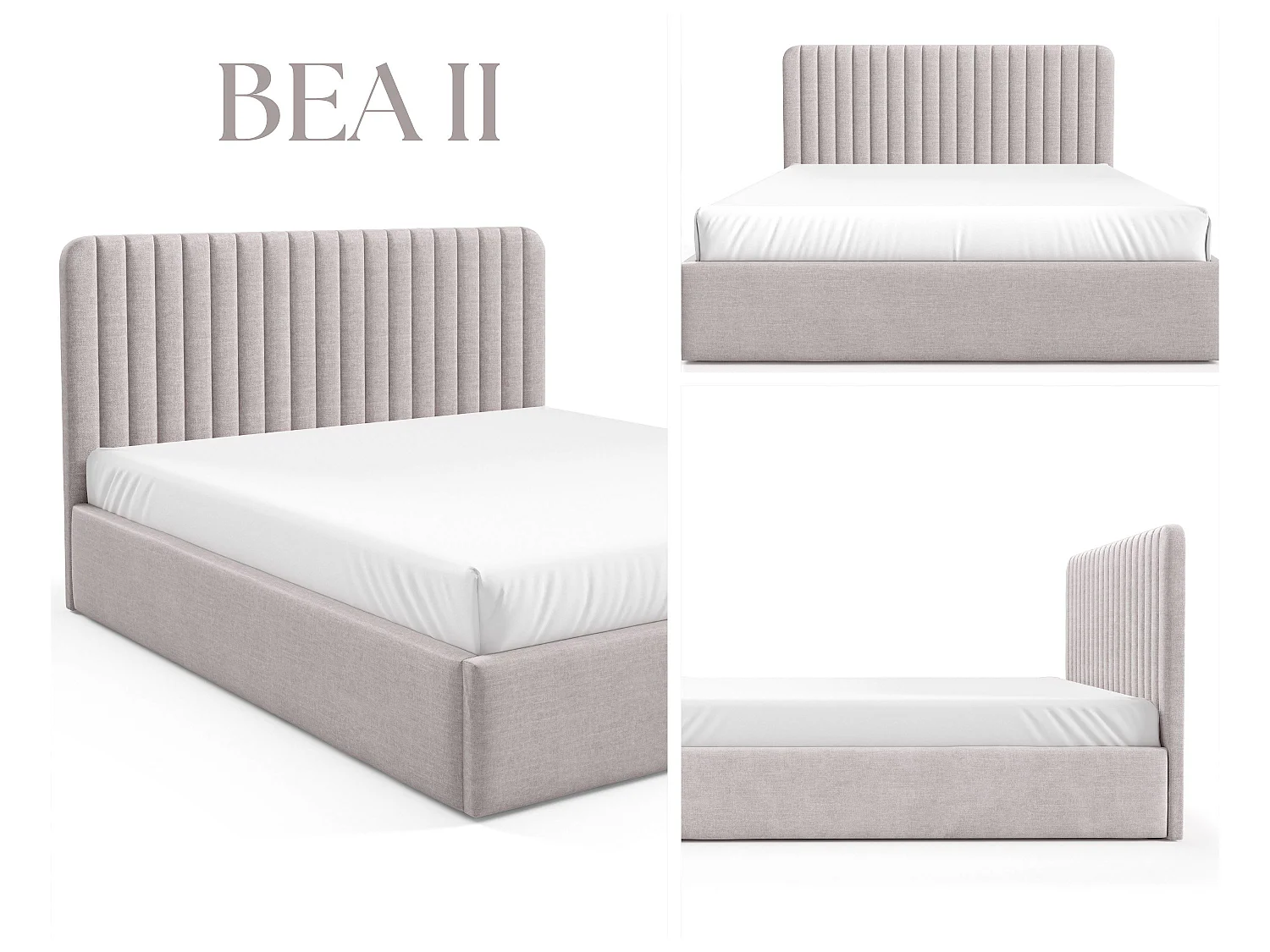 FURNISTAR Lit rembourré BEA II avec coffre de rangement 180x200 |Lit double avec rangement|Sommier à lattes|Aspect lit boxspring|sans matelas - Vert foncé