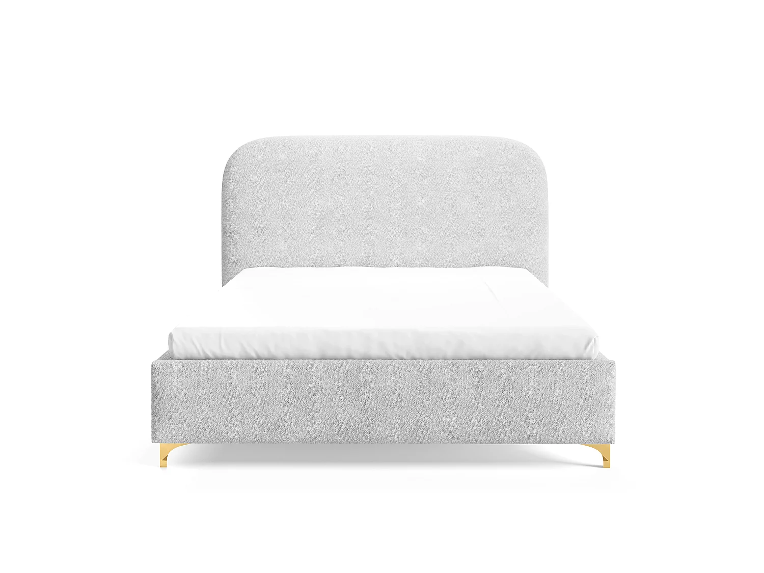 Gestoffeerd bed LANA met opbergruimte 160x200|Tweepersoonsbed|Lattenbodem|Boxspring-look|zonder matras|Slaapkamer-Lichtgrijs
