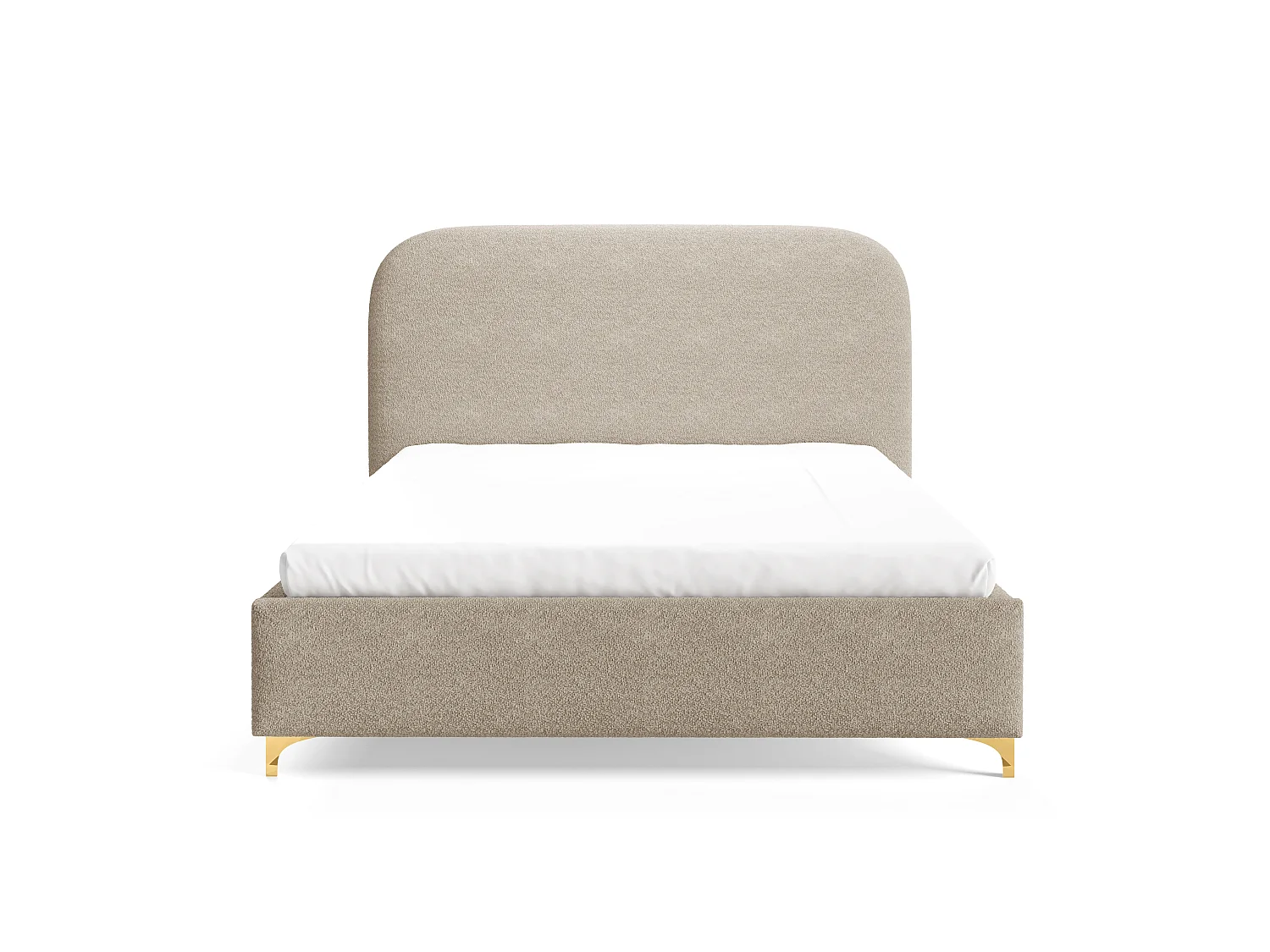 Gestoffeerd bed LANA met opbergruimte 120x200|Tweepersoonsbed|Lattenbodem|Boxspring-look|zonder matras|Slaapkamer-Taupe