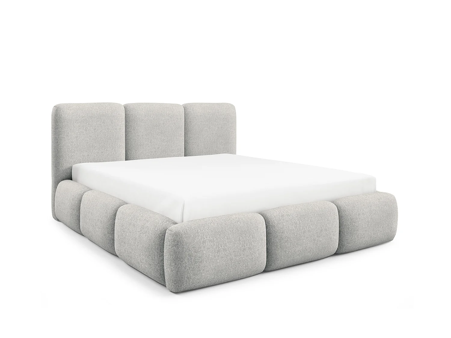 FURNISTAR Gestoffeerd bed BOVA 180x200 cm met opbergruimte|Lattenbodem|Tweepersoonsbed|Boxspring-look-Beige