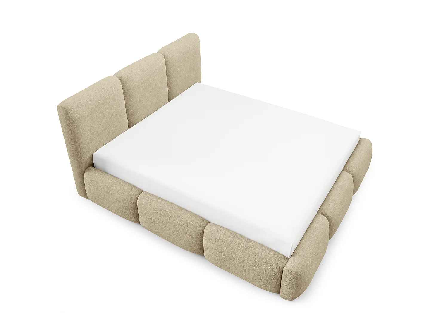 FURNISTAR Lit rembourré BOVA 120x200 cm avec coffre de rangement|Sommier à lattes|Lit double|Aspect lit boxspring-Noir
