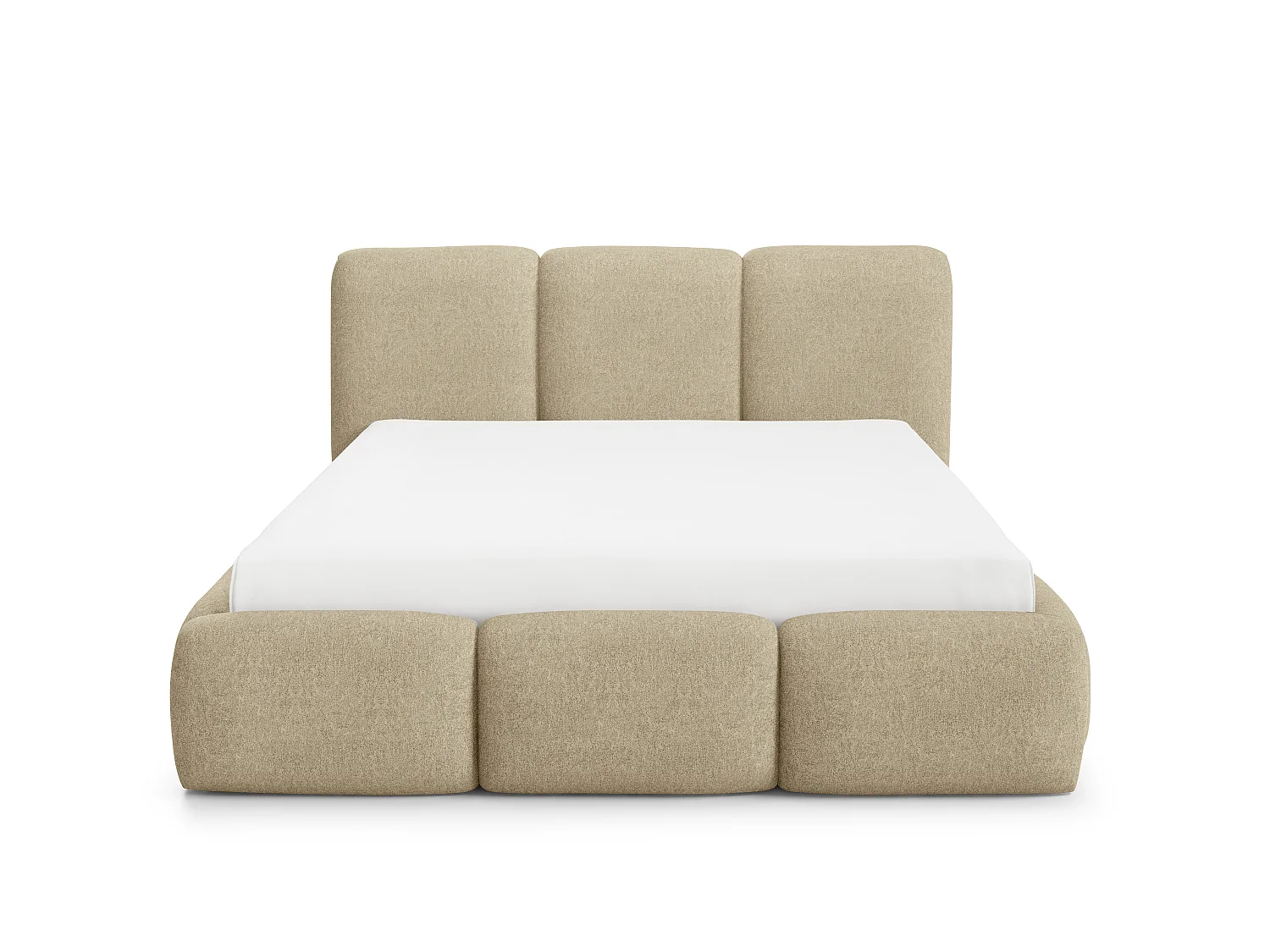 FURNISTAR Lit rembourré BOVA 160x200 cm avec coffre de rangement|Sommier à lattes|Lit double|Aspect lit boxspring-Noir
