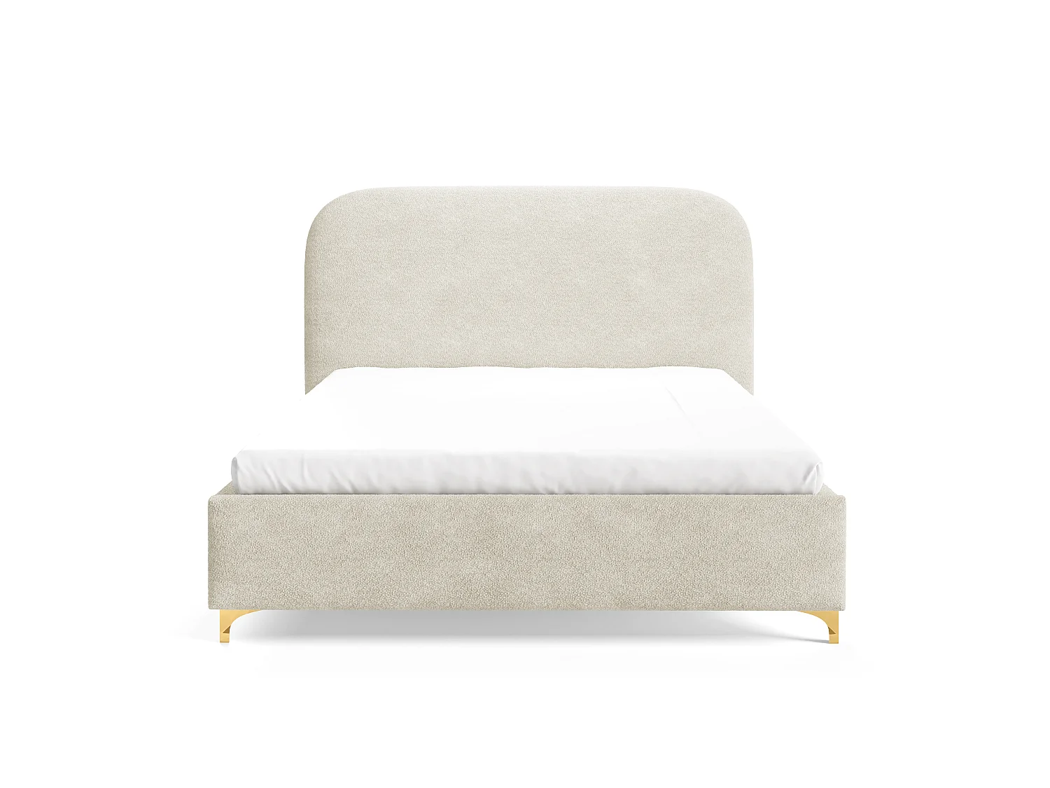 Gestoffeerd bed LANA met opbergruimte 160x200|Tweepersoonsbed|Lattenbodem|Boxspring-look|zonder matras|Slaapkamer-Beige