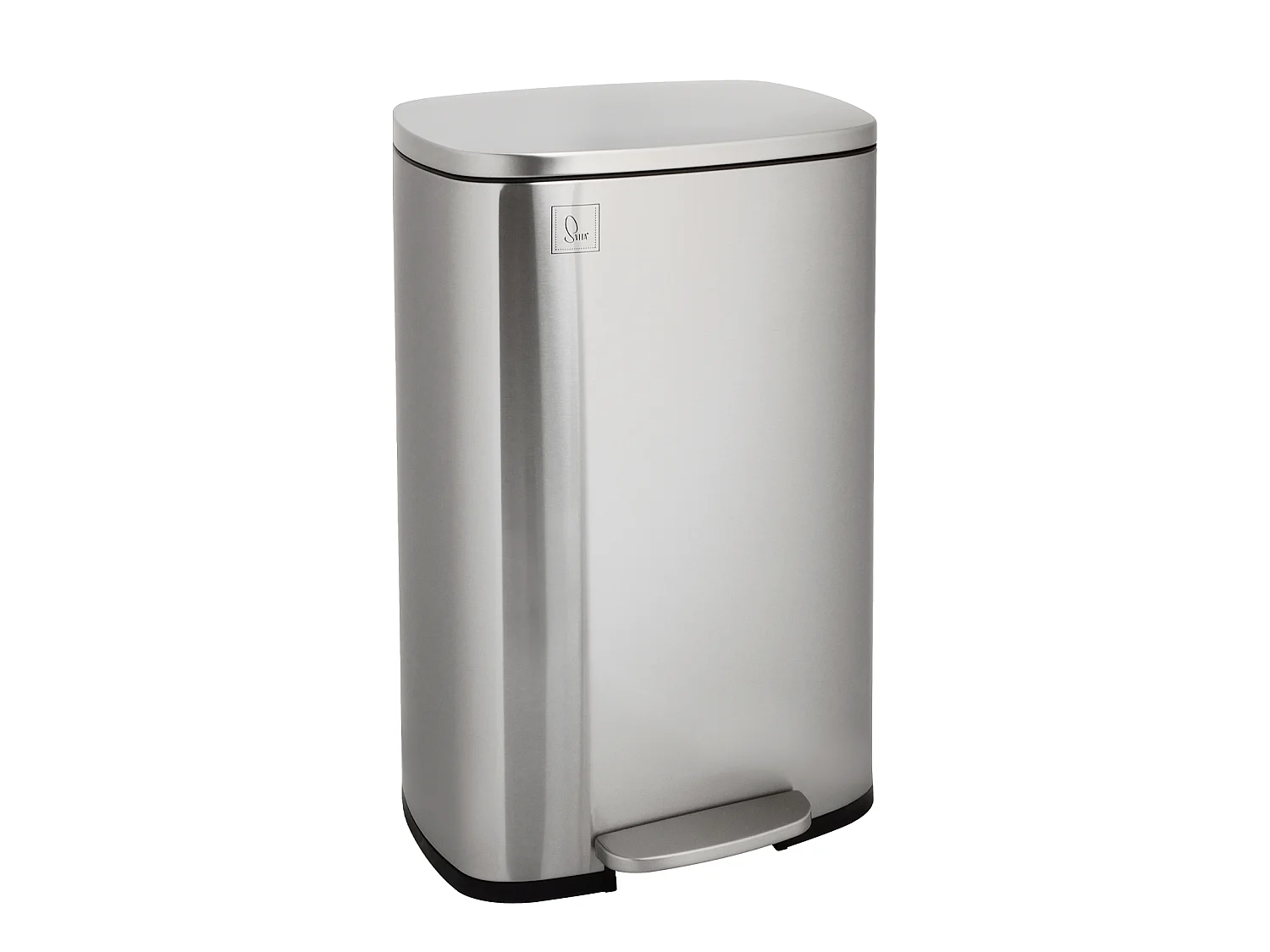 50L Poubelle à pédale Couvercle Softclose Argent