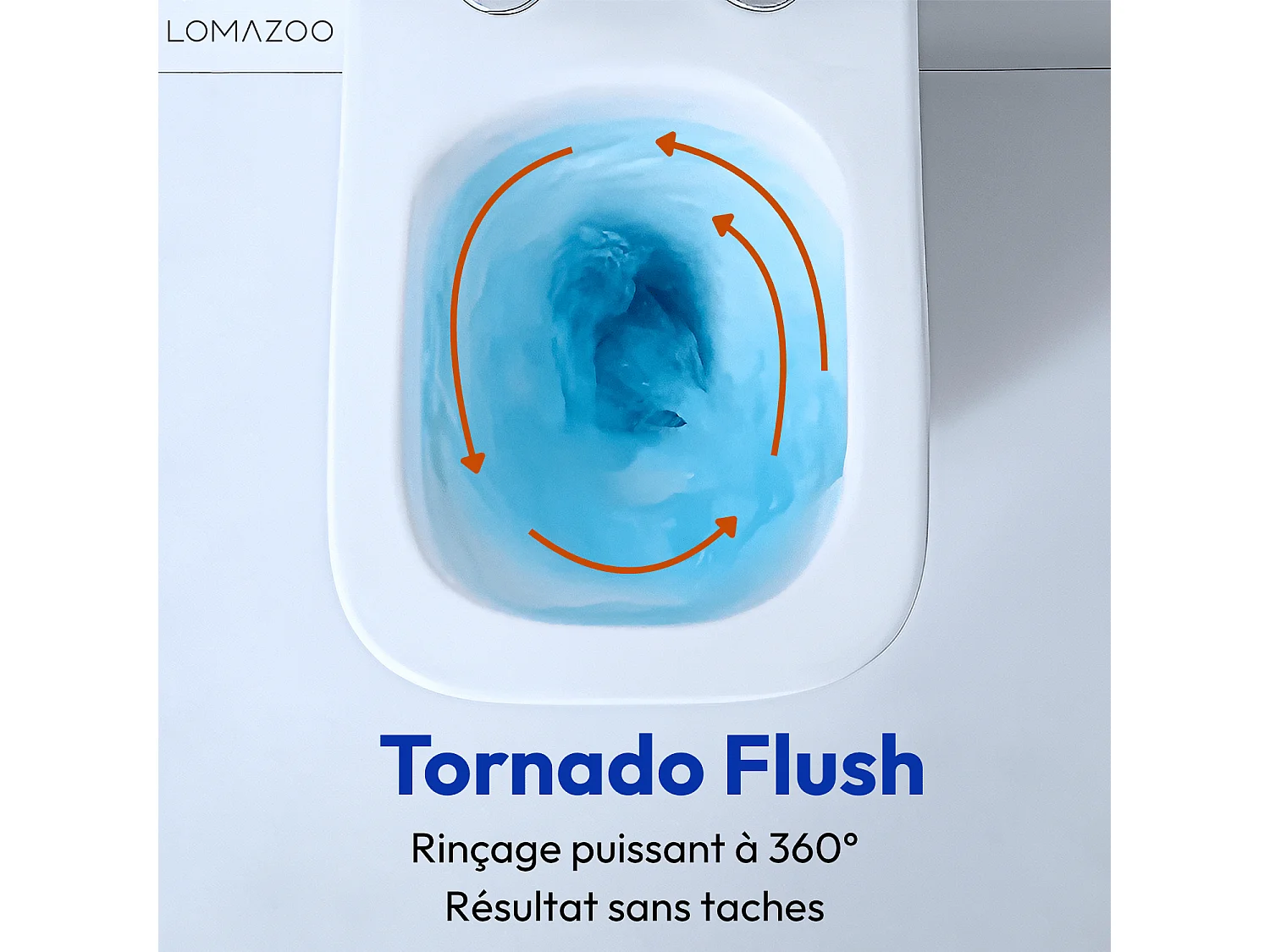 LOMAZOO Pack WC suspendu - réservoir encastré carré blanc - plaque de commande ronde or - LINEA