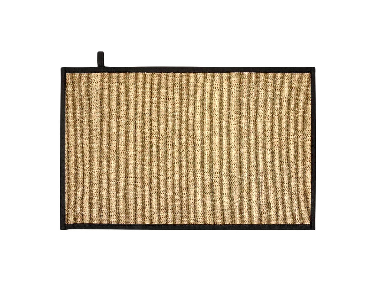 Tapis de Salle de Bain en Bambou "Stemy" 50x80cm Noir