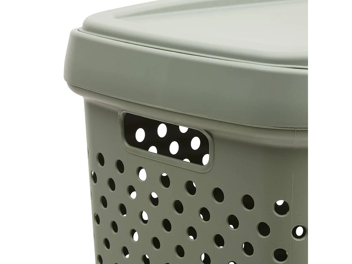 Corbeille à Linge Ajourée "Laurier" 70L Vert