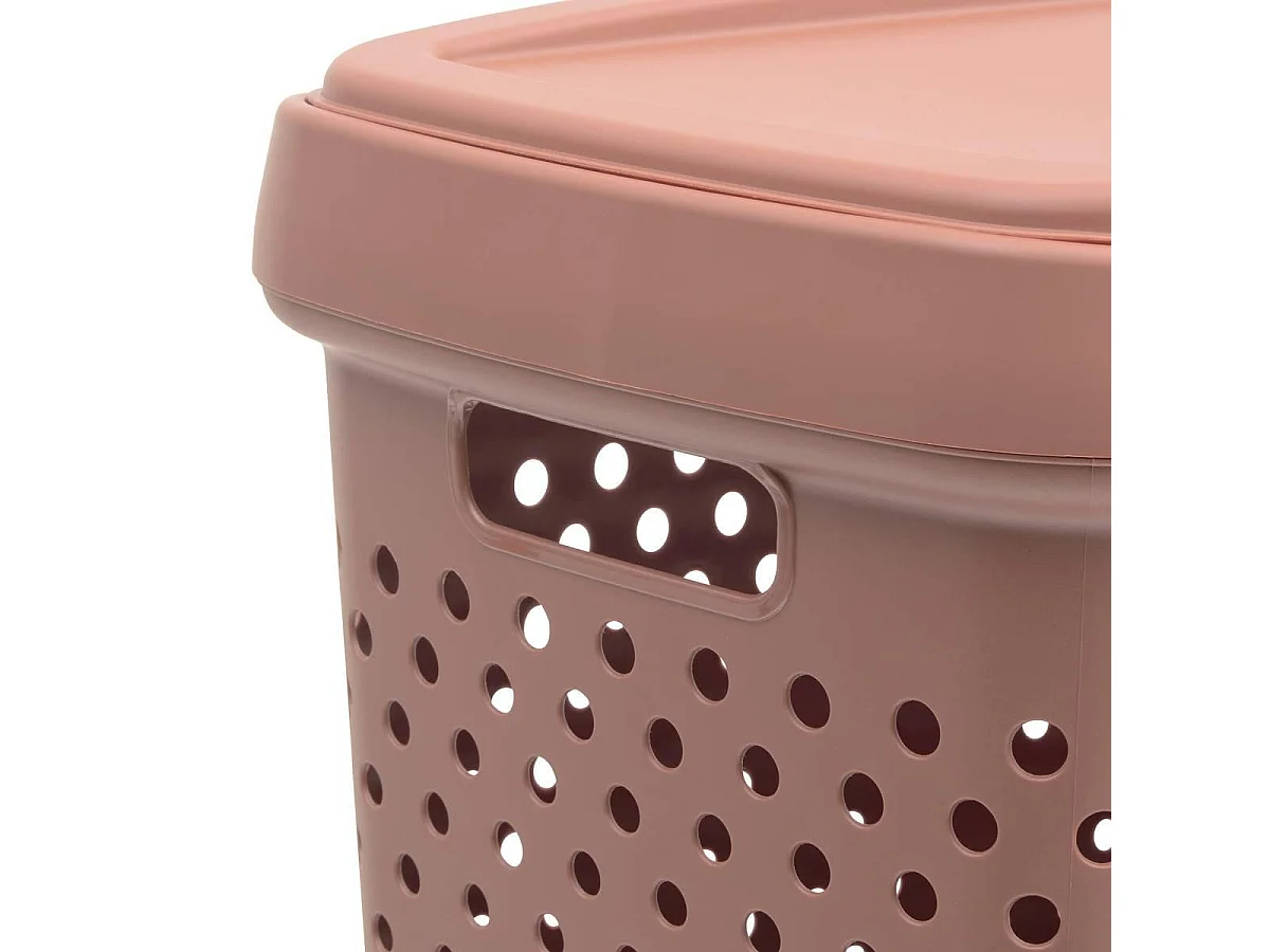 Corbeille à Linge Ajourée "Laurier" 70L Terracotta