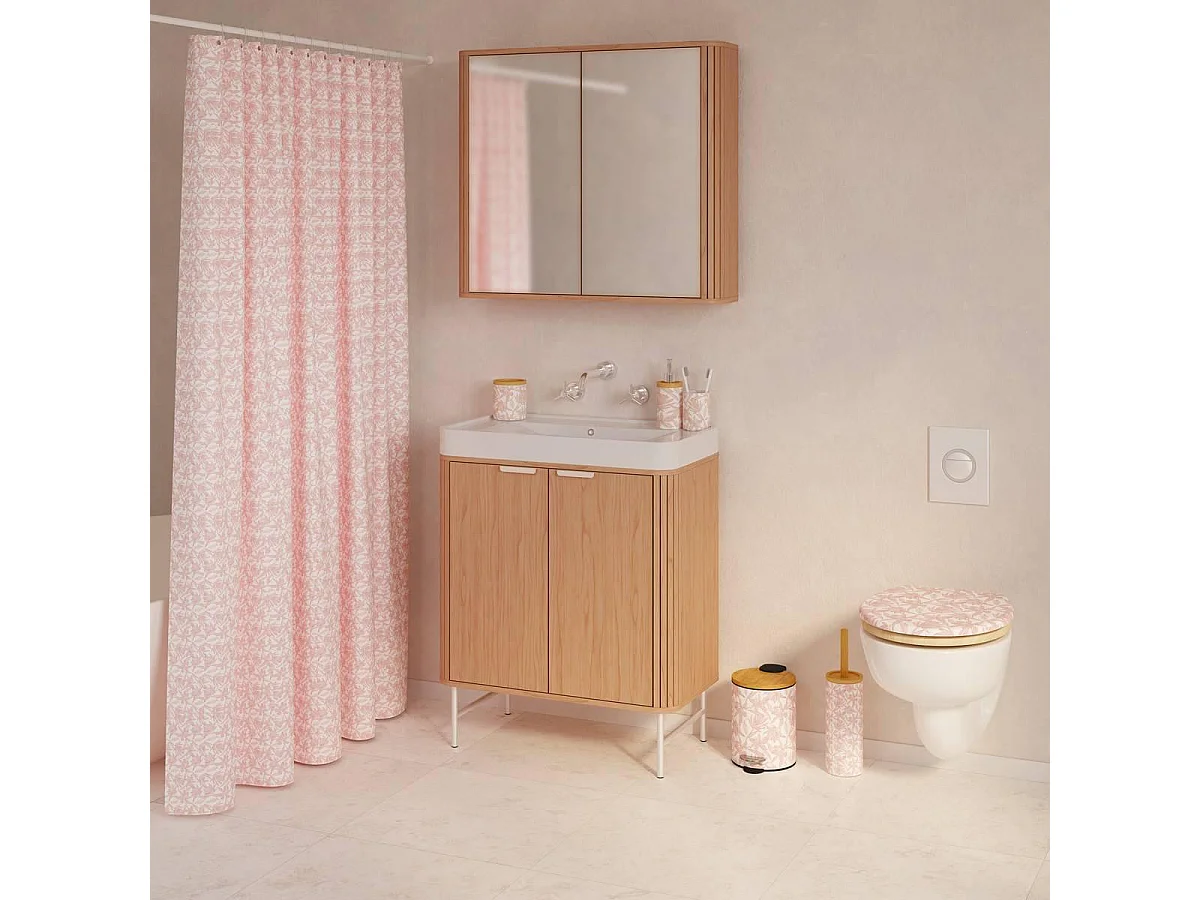 Brosse WC Imprimée "Bloom" 37cm Rose