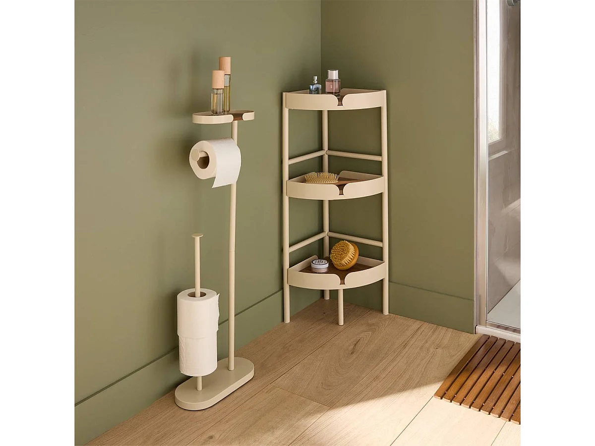 Dérouleur WC Avec Réserve "Argiléo" 72cm Beige