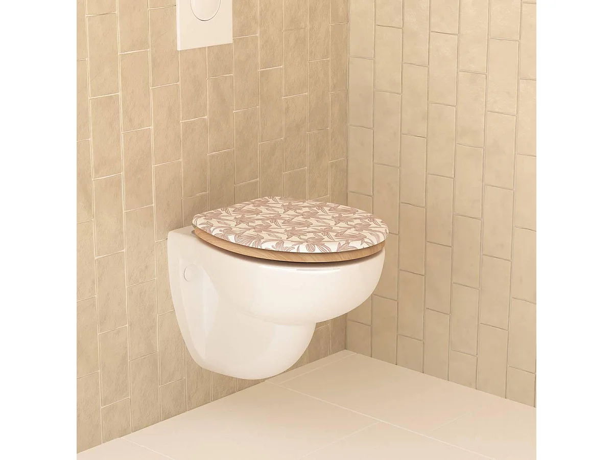 Abattant WC Imprimé "Bloom" 42cm Rose