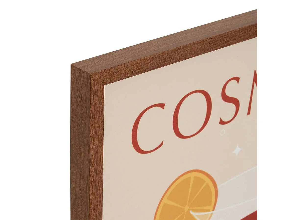 Toile Cadre Néon "Crush" 48x48cm Beige