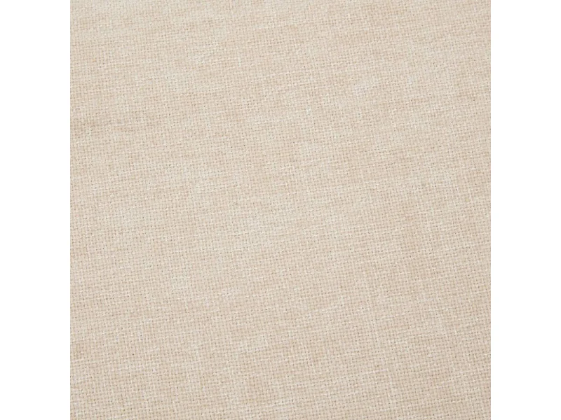 Pouf Tissu Chenille "Mizar" 37cm Ivoire