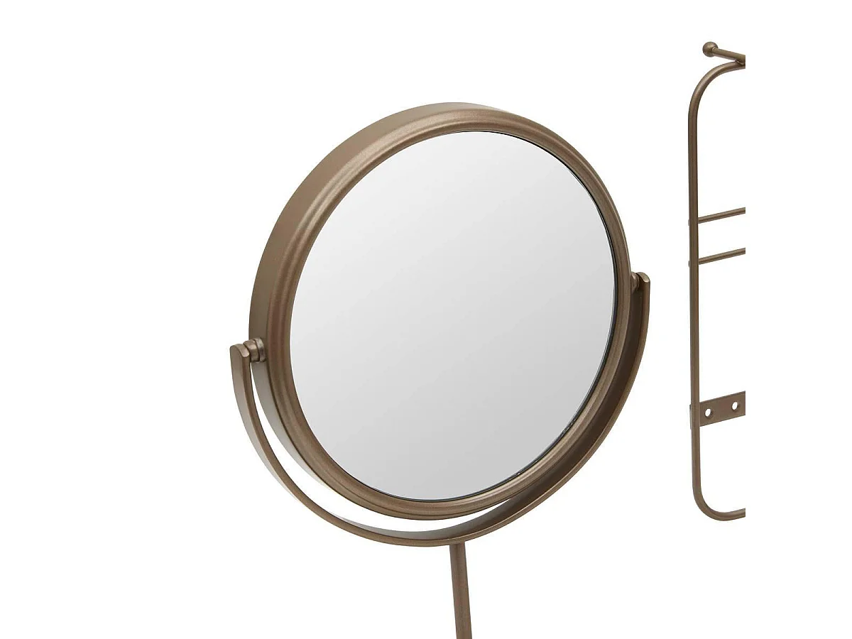 Porte-Bijoux Avec Miroir "Côme" 27cm Beige