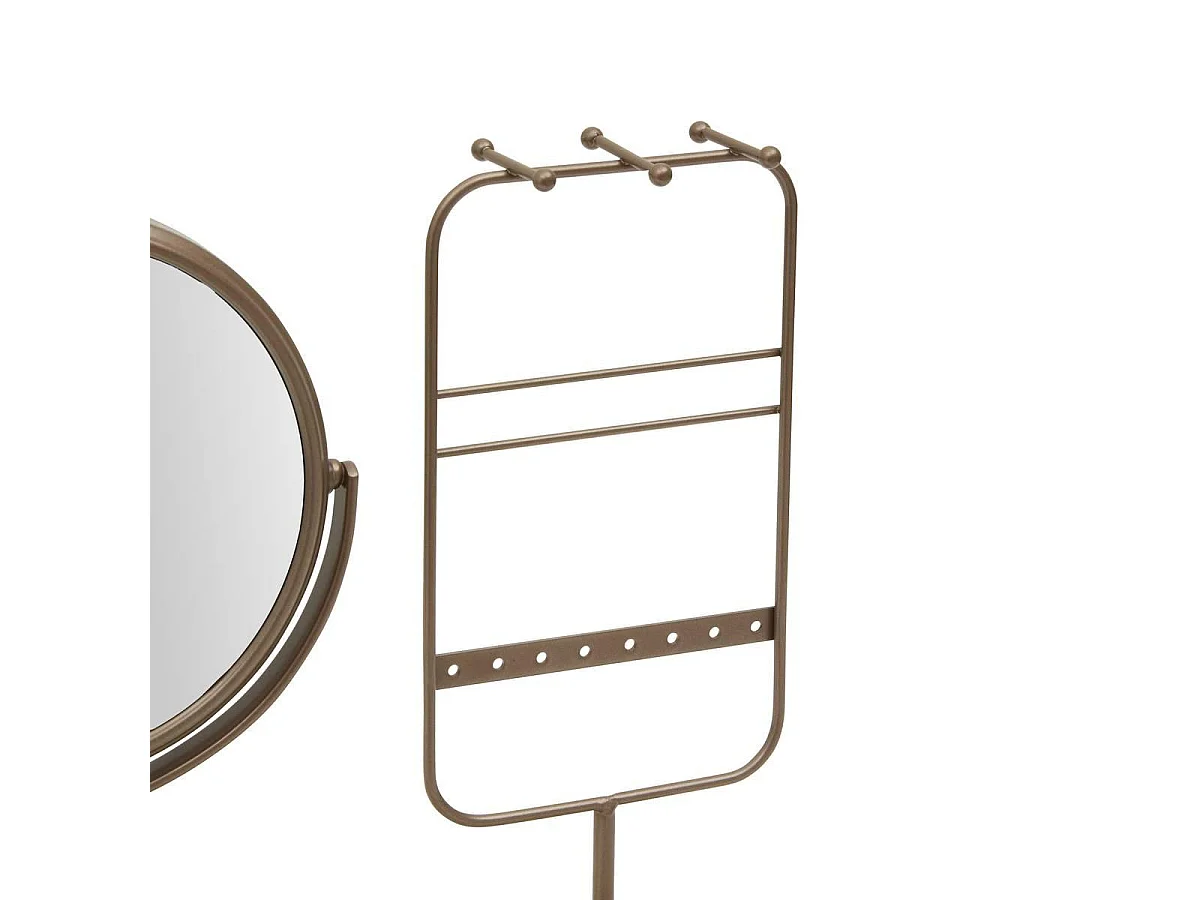 Porte-Bijoux Avec Miroir "Côme" 27cm Beige
