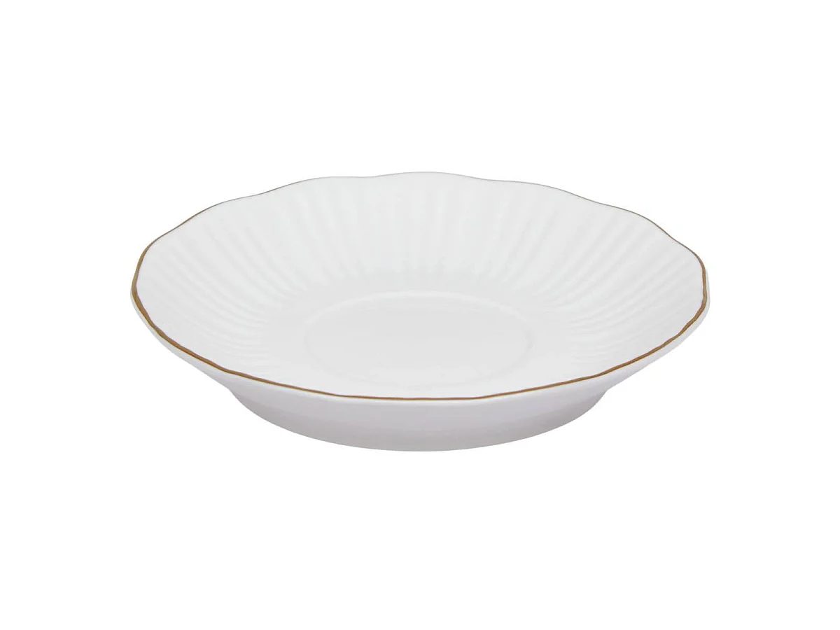 Lot de 6 Tasses Avec Soucoupes "Daphné" 13cl Blanc