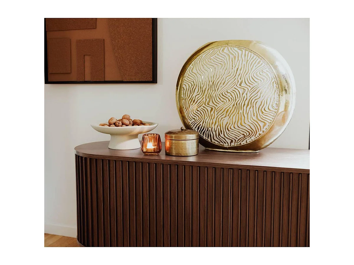 Vase Design en Métal "Onara" 48cm Doré