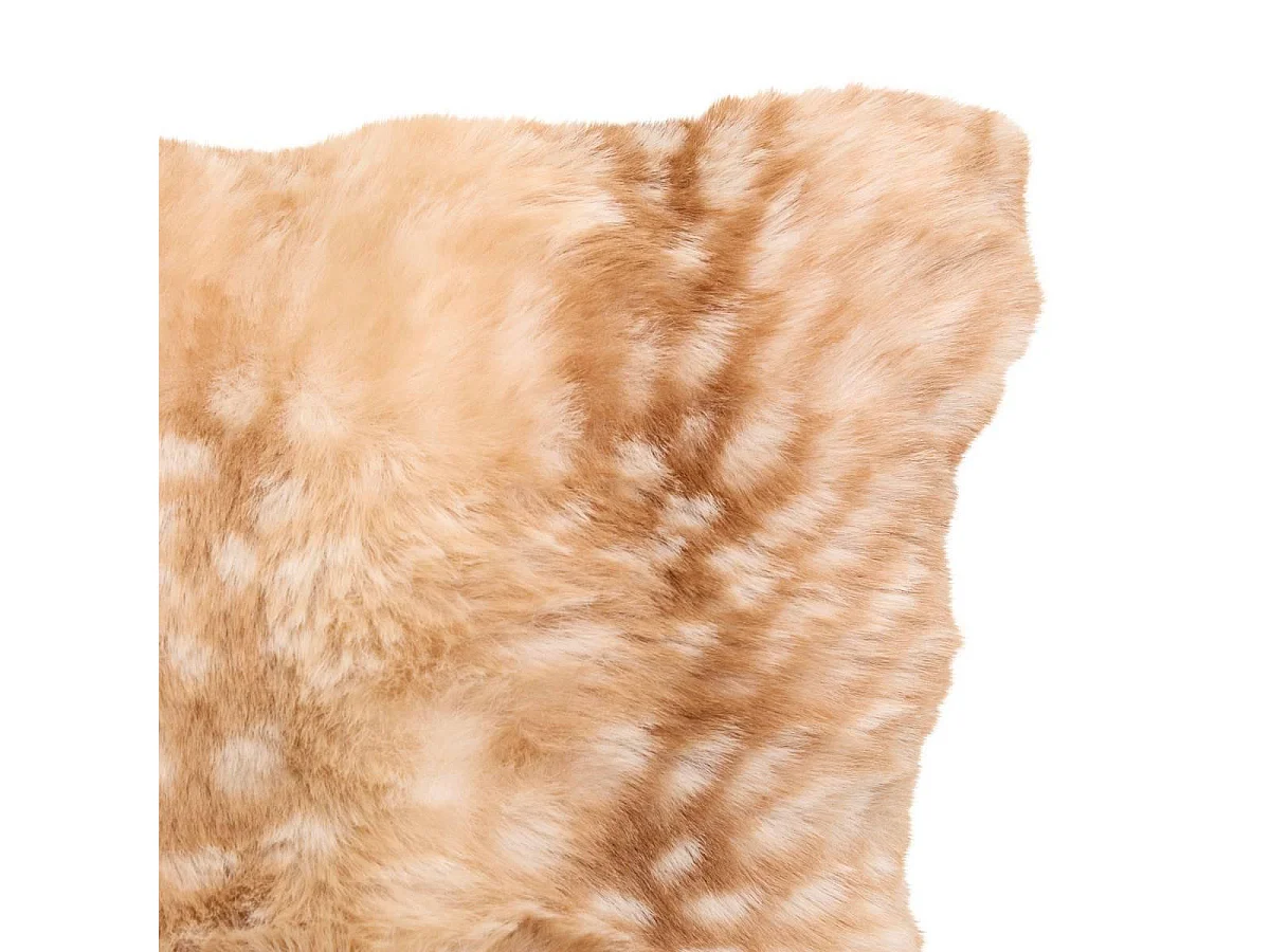 Coussin Imitation Fourrure 3D "Zephy" 45x45cm Caramel