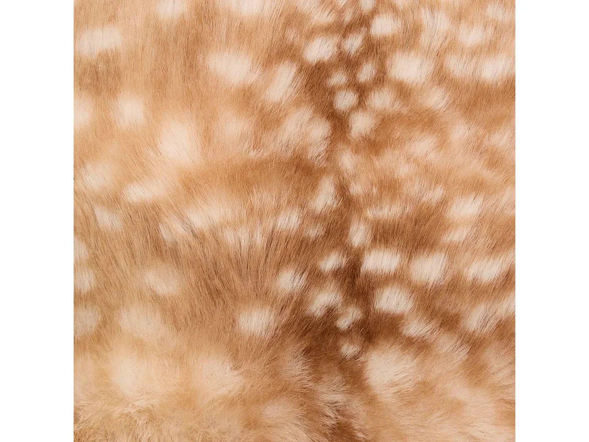 Coussin Imitation Fourrure 3D "Zephy" 45x45cm Caramel