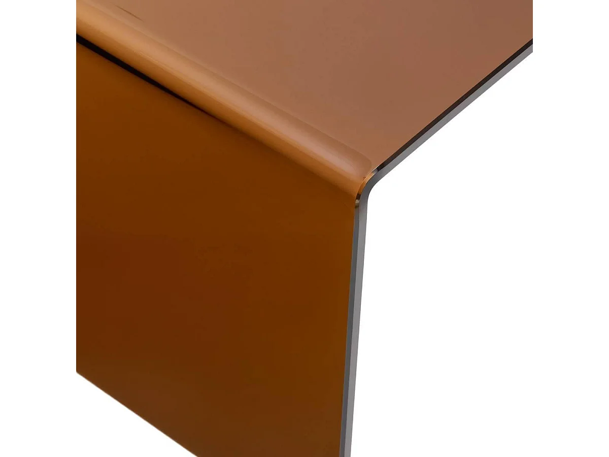 Table Basse en Verre "Lenia" 110cm Ambre