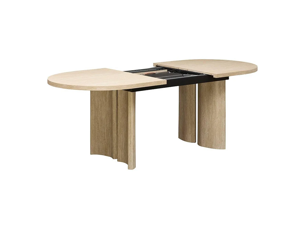 Table à Manger Extensible "Tino" 160-210cm Beige