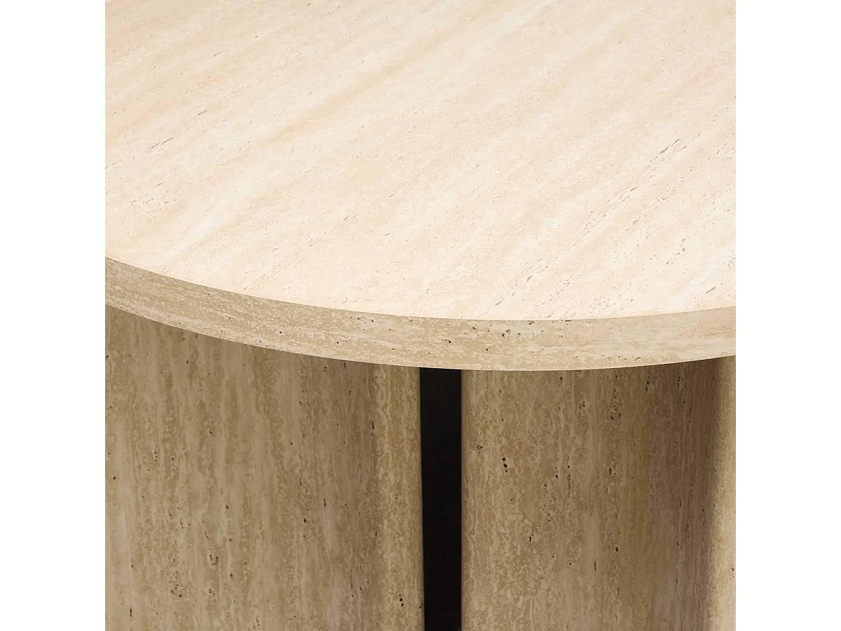 Table à Manger Extensible "Tino" 160-210cm Beige