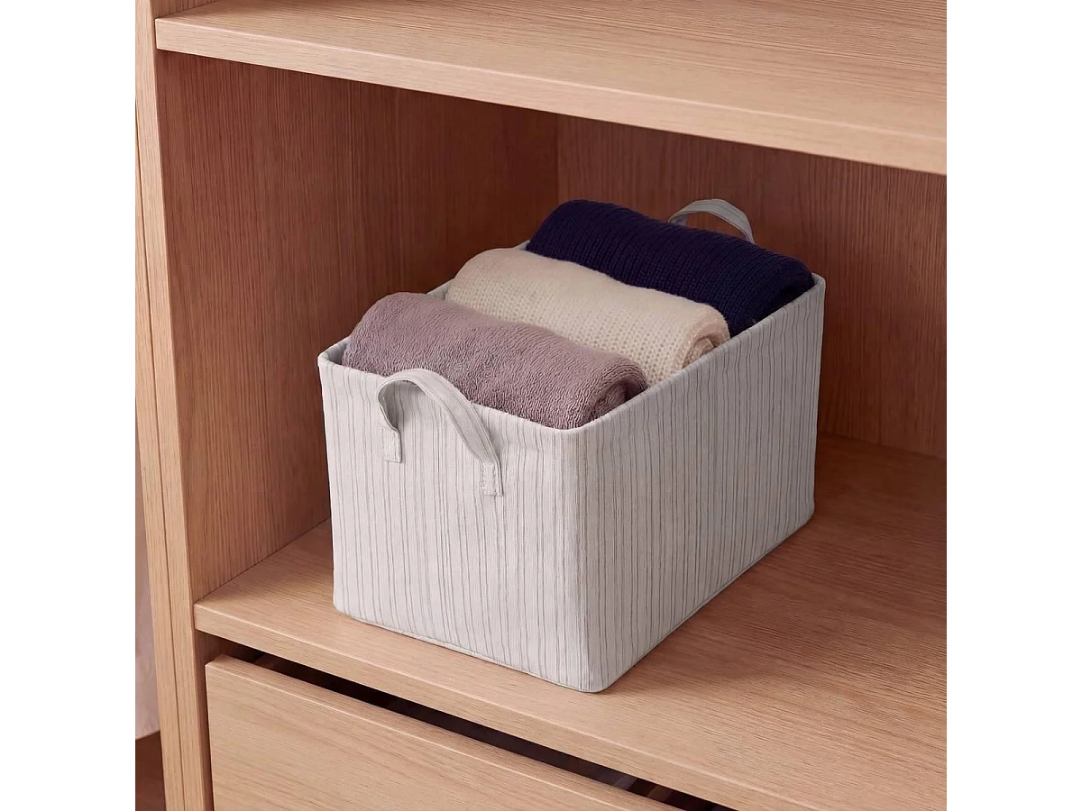 Panier de Rangement Pliable "Silnéa" 40cm Beige Lin