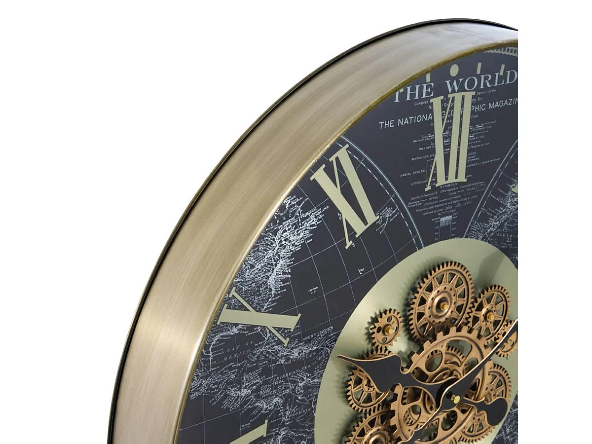 Horloge Murale Mécanisme "Marvin" 60cm Noir