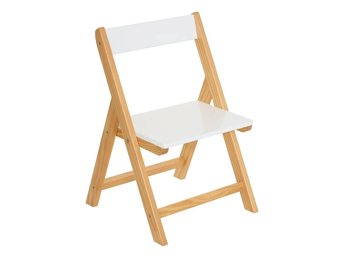 Ensemble Bureau & 2 Tabourets Enfant "Bako" 63cm Blanc