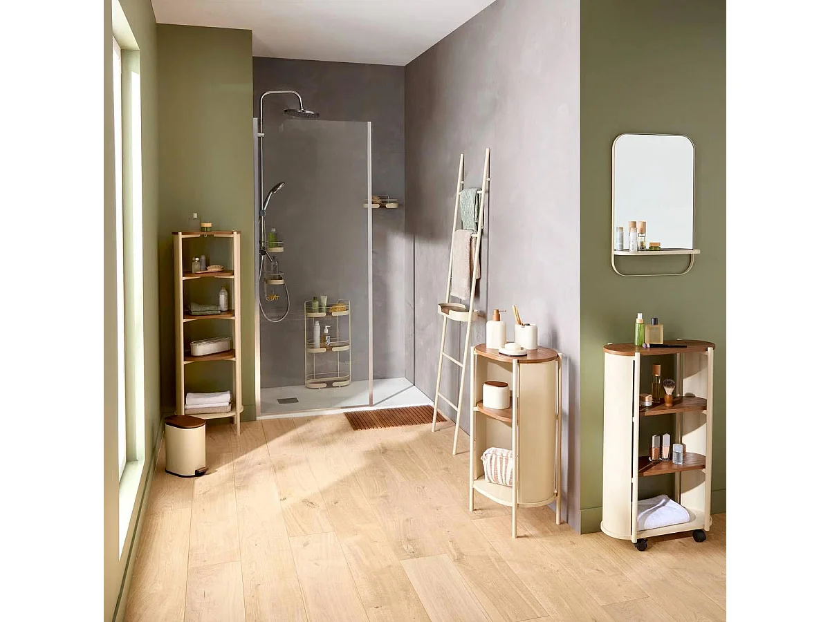 Étagère de Douche 3 Niveaux "Argiléo" 65cm Beige