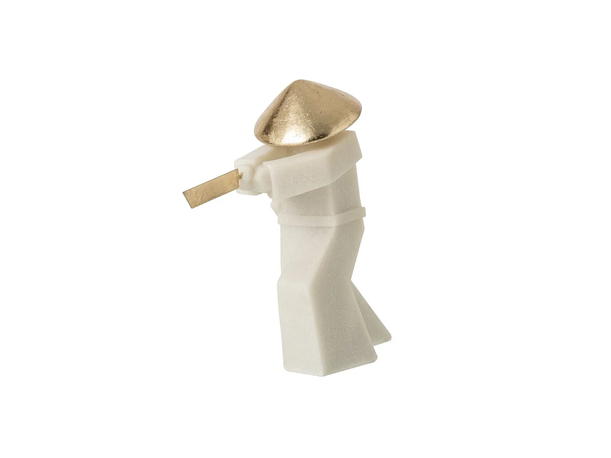 Statuette Déco Art Martial "Gaël" 34cm Blanc