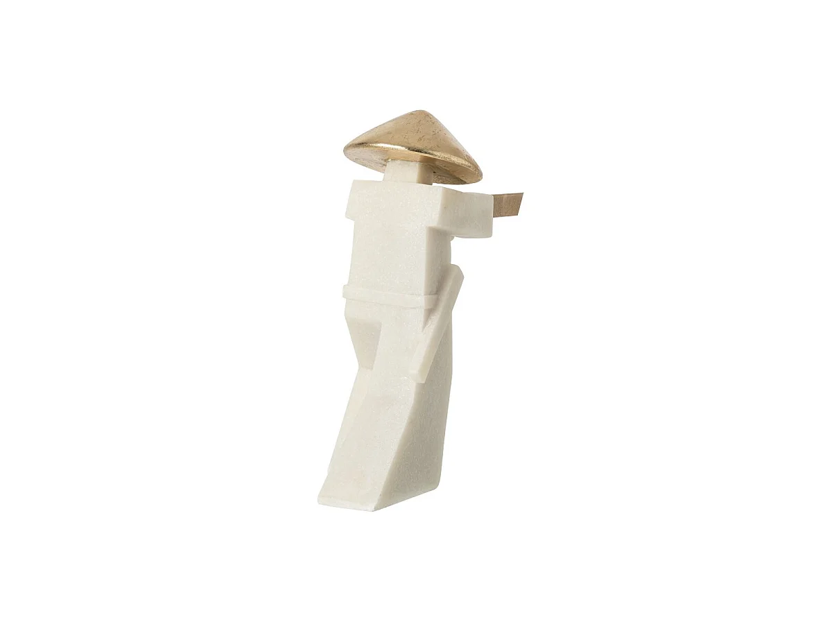 Statuette Déco Art Martial "Gaël" 34cm Blanc