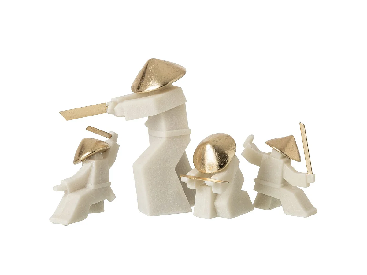 Statuette Déco Art Martial "Gaël" 34cm Blanc