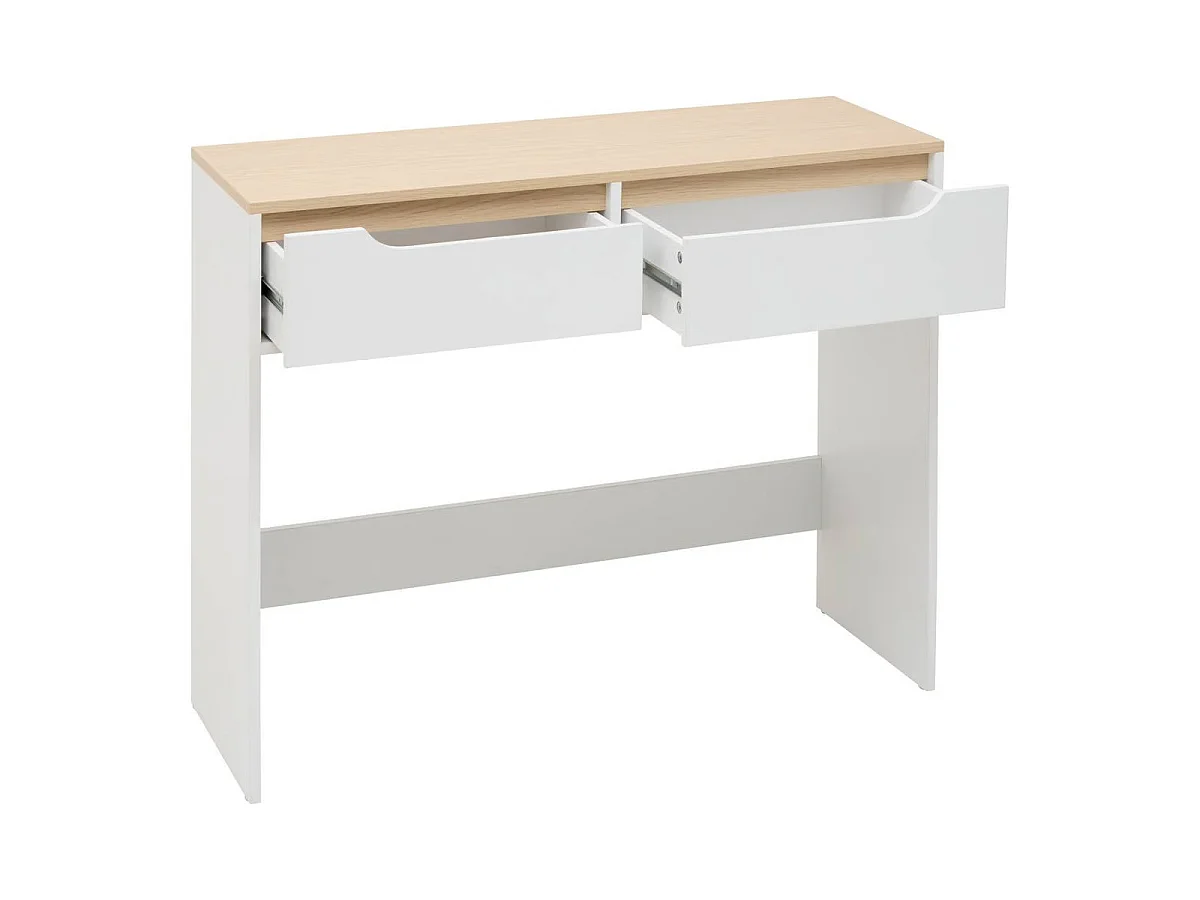 Console 2 Tiroirs "Luma" 100cm Blanc