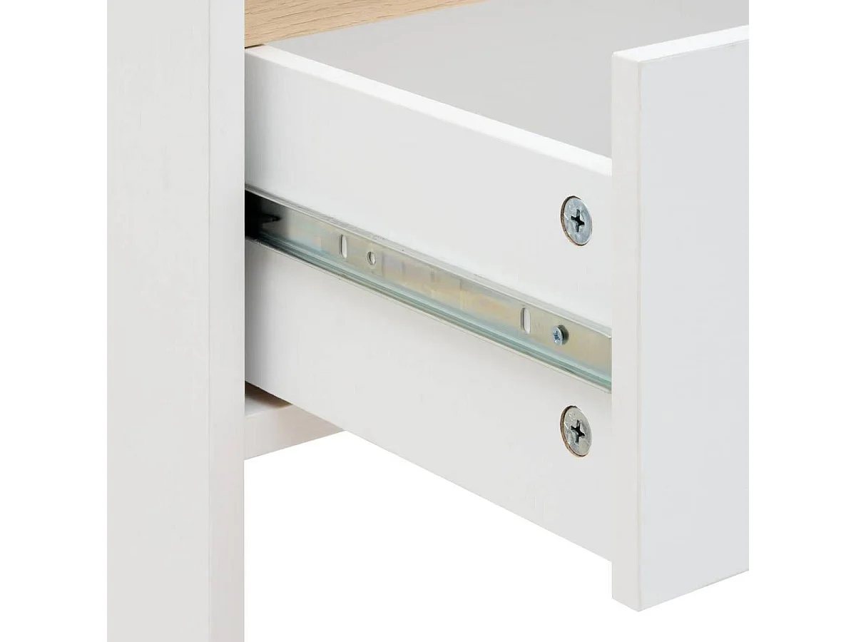 Console 2 Tiroirs "Luma" 100cm Blanc