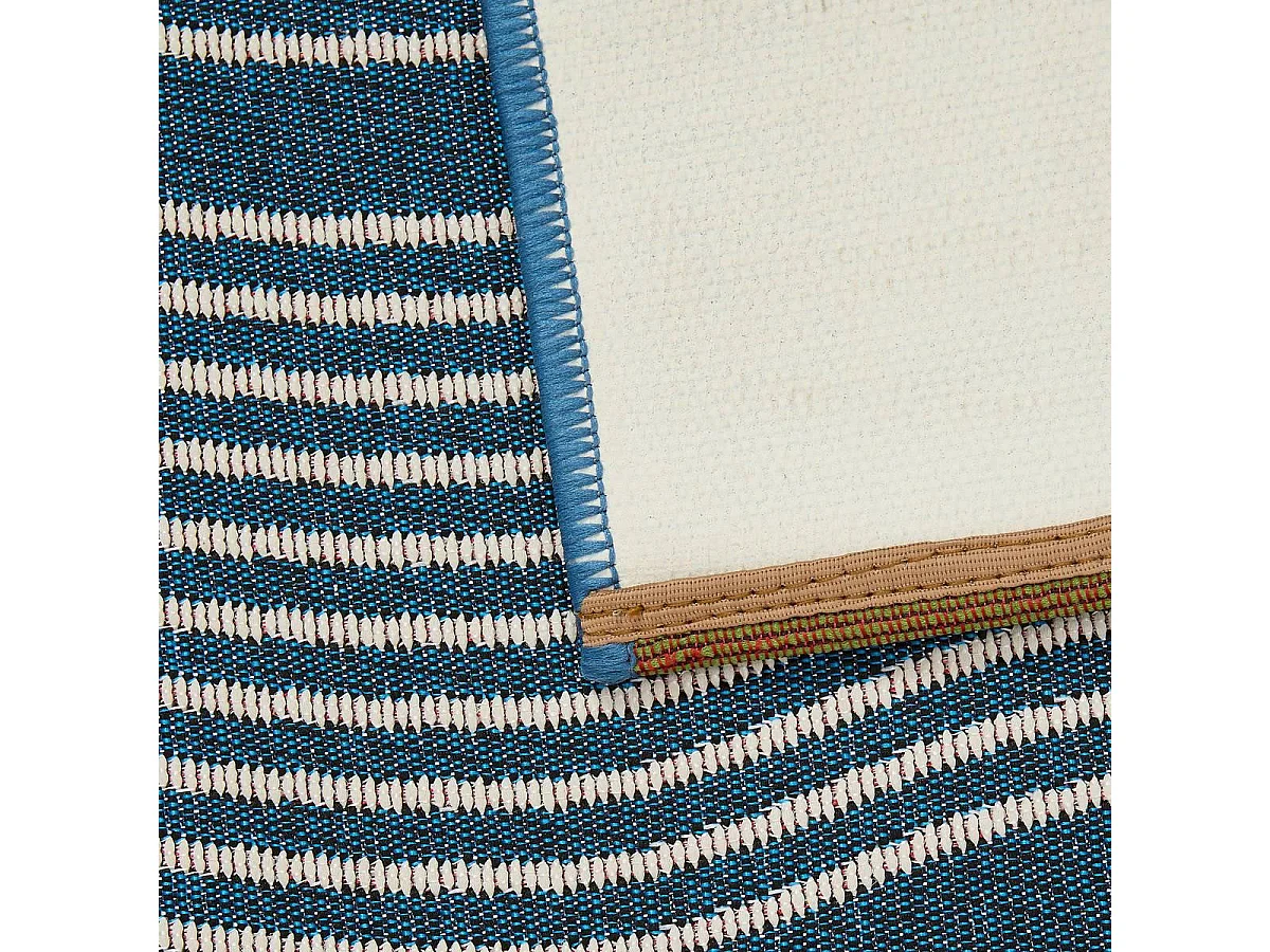 Tapis de Cuisine Antidérapant "Nippon" 75x200cm Bleu