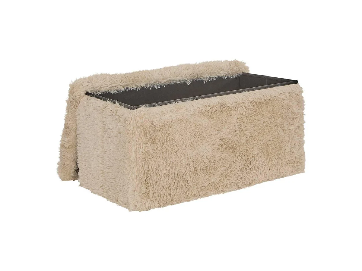 Banc Coffre Pliable "Duvia" 76cm Beige Lin