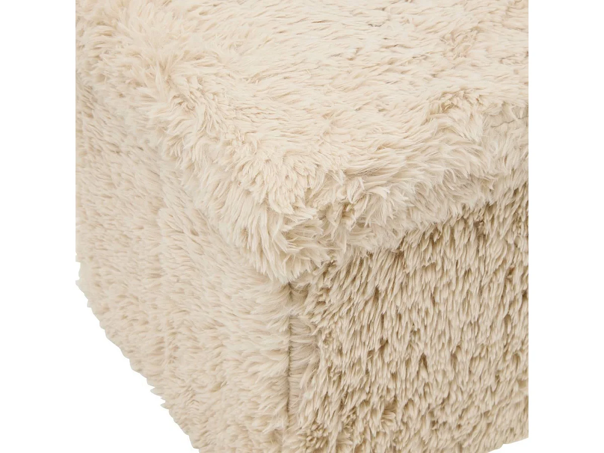 Banc Coffre Pliable "Duvia" 76cm Beige Lin