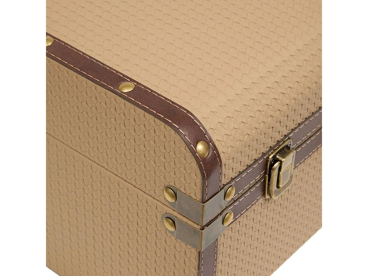 Lot de 2 Malles Valises "Bonie" 45cm Taupe