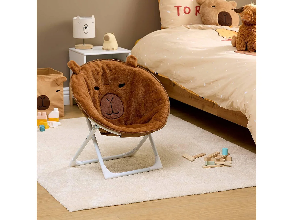 Fauteuil Pliant Enfant "Capy" 50cm Marron