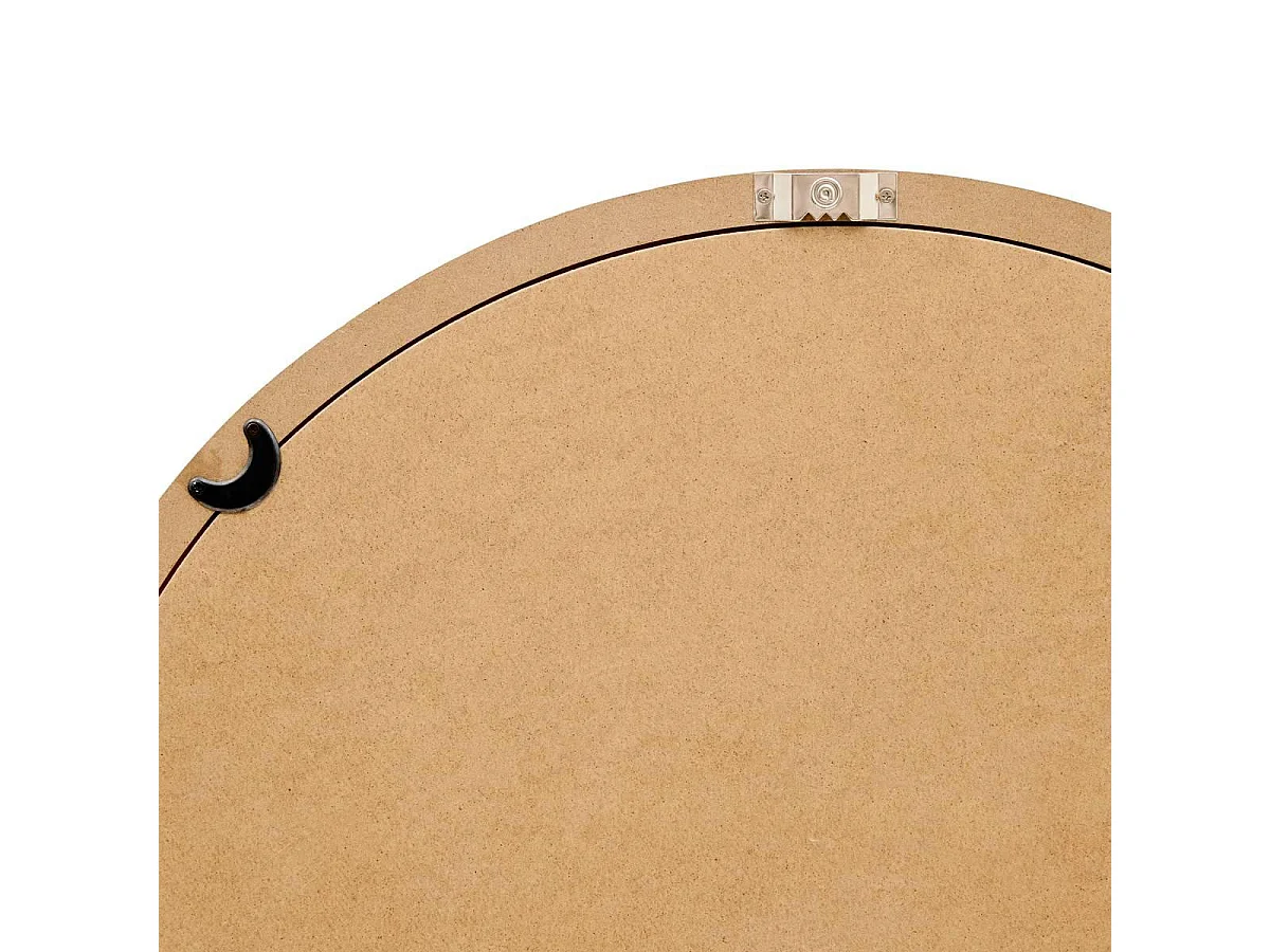 Miroir Mural Effet Travertin "Trudy" 55cm Beige