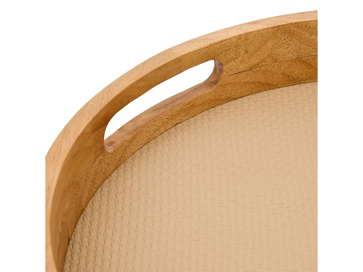 Lot de 2 Plateaux Déco "Bonie" 38cm Taupe