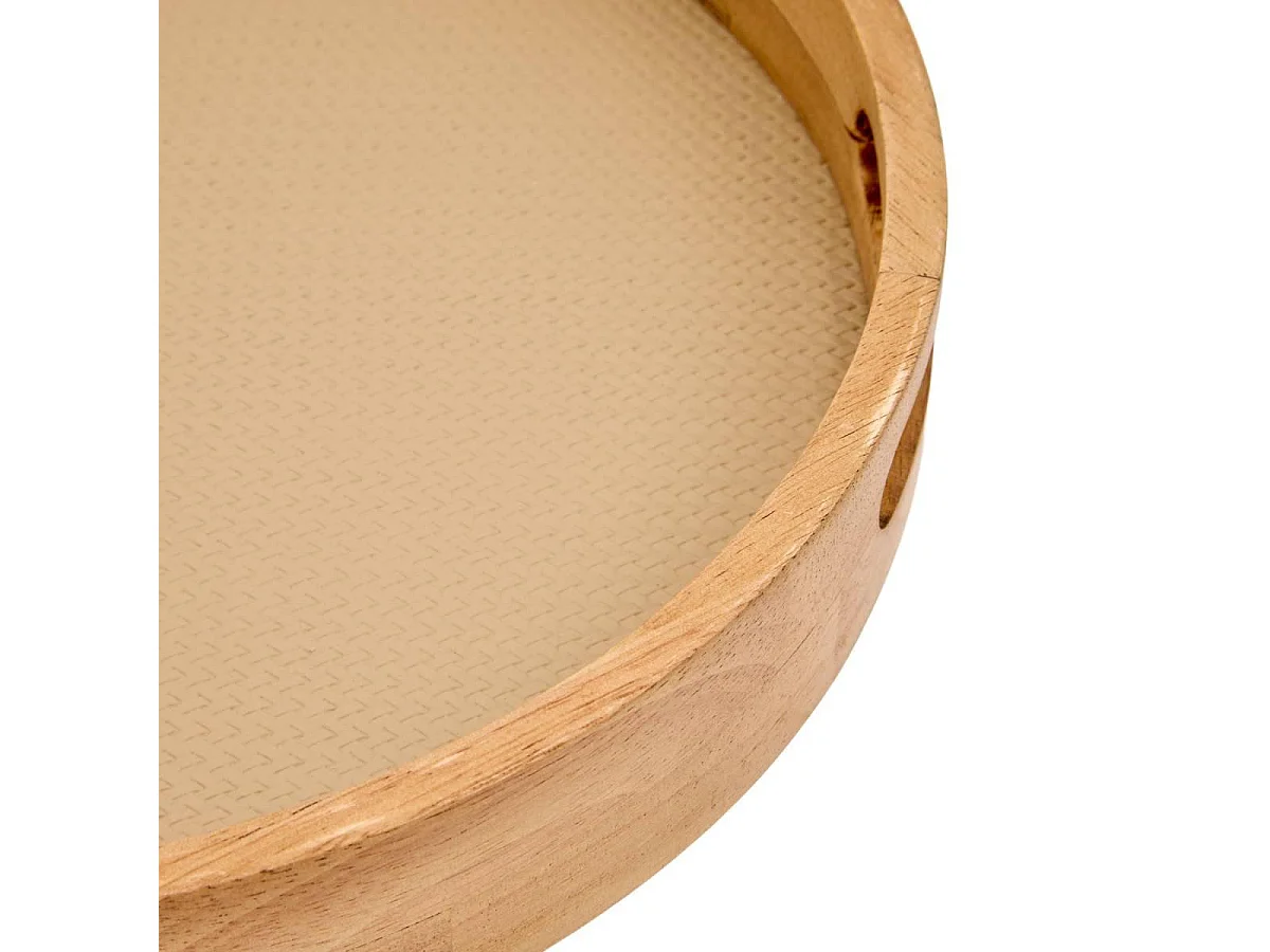 Lot de 2 Plateaux Déco "Bonie" 38cm Taupe