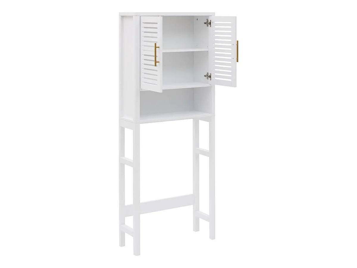 Meuble WC 2 Portes "Oréa" 165cm Blanc